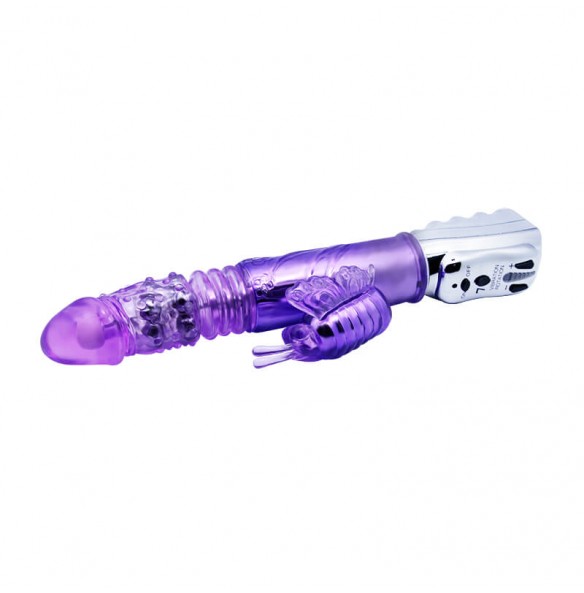 BAILE - ALICE Butterfly Retractable Swing Rotating Beads Vibrator (Battery - Purple) BAILE - ALICE Butterfly Retractable Swing Rotating Beads Vibrator (Battery - Purple)
